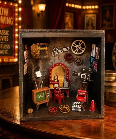Cinema model musical miniature box