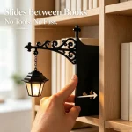 Set of 3 decorative reading lamps with ghost design and Asian woman style, suitable for bookshelf and as a book holder. This work is for adult use on Halloween occasion and is presented in yellow color.